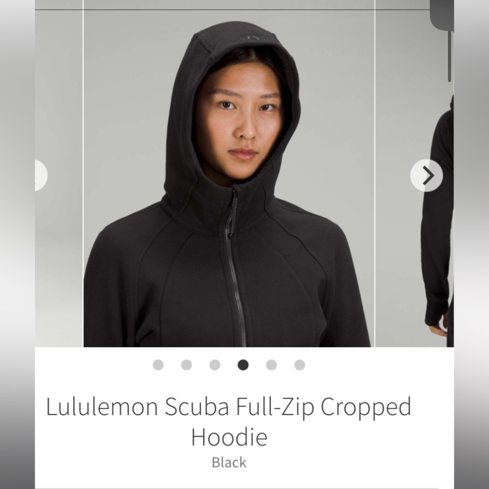 LULULEMON NWT Black Cropped Scuba Jacket size 4 - Picture 4 of 7